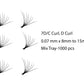 1000 PCS 5D/7D Premade Fans Short Stem Eyelash Extensions - 0.07mm C Curl/ D Curl, Mix Length 8 mm to 15 mm